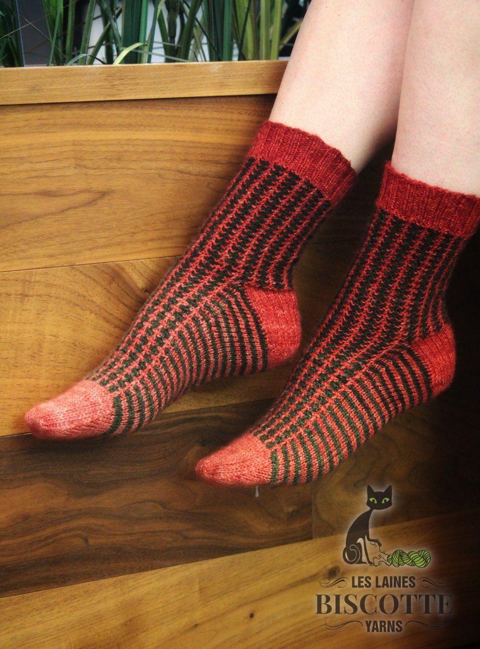 Longueuil Free sock pattern - Biscotte Yarns