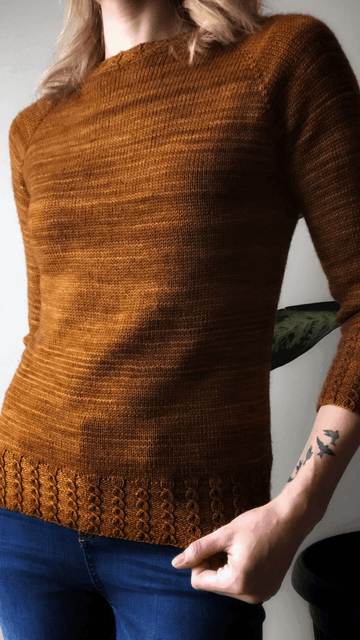 Little Cables Raglan | Free Pullover Pattern - Biscotte Yarns