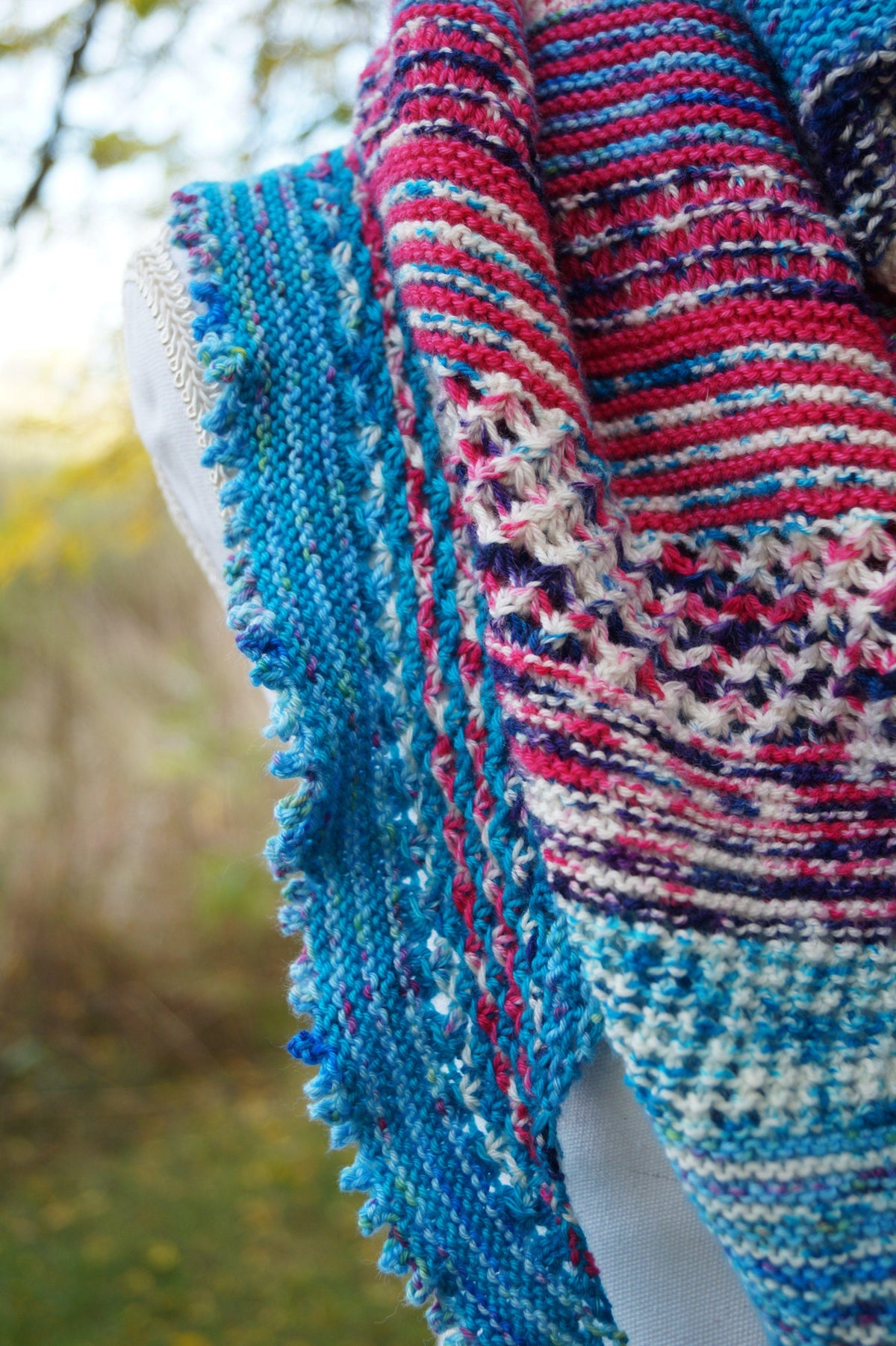 The Unpredictable Shawl | Knitting Pattern - Biscotte Yarns