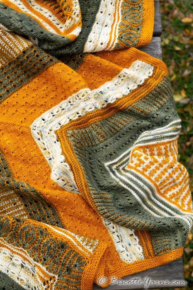 Triptyque Shawl Pattern - Biscotte Yarns