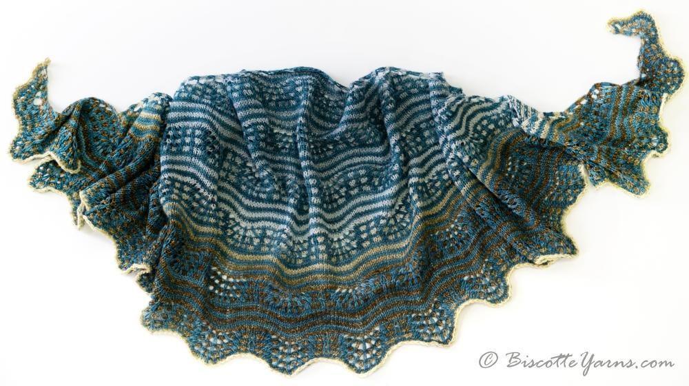 Fête des Couleurs Shawl Pattern - Biscotte Yarns