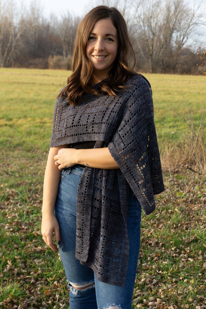 Plain Weave ♥ Crochet Shawl Pattern - Biscotte Yarns