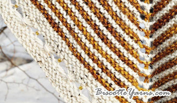 Rubeus Shawl knitting pattern - Biscotte yarns