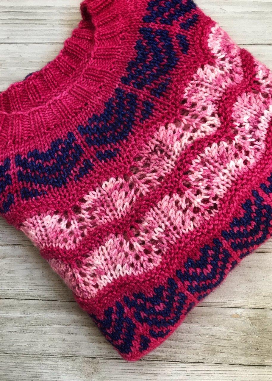 Pretty in pink Pullover | Free knitting Pattern - Biscotte Yarns