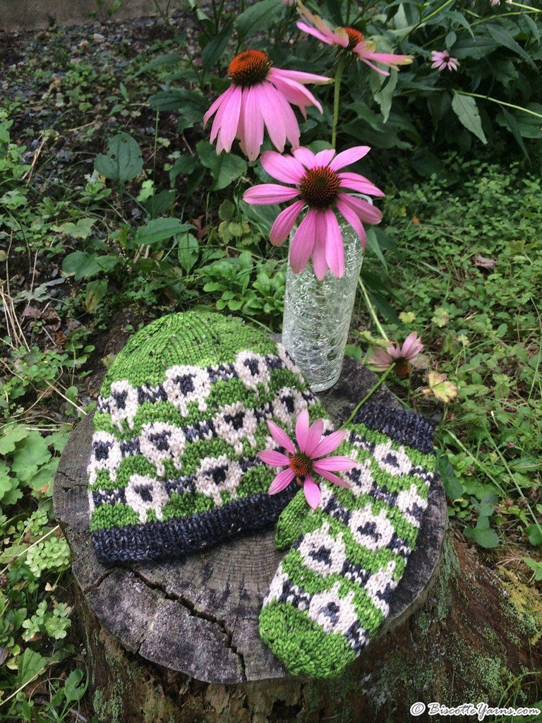 knitting pattern | Nova Scotian Sheep hat and mittens - Biscotte yarns