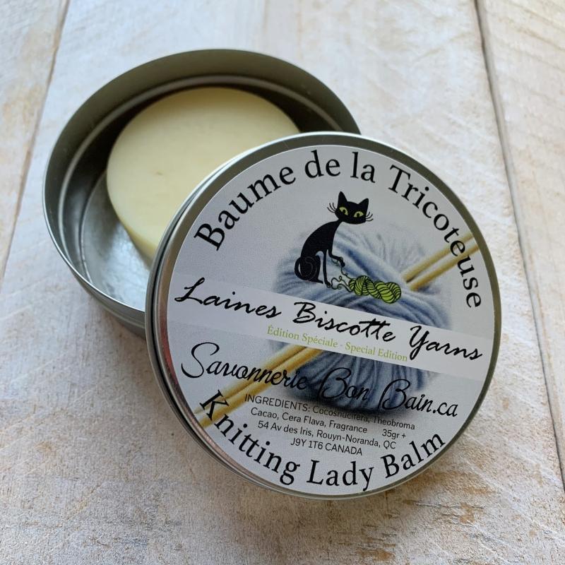 Knitting Lady Balm ♥ Solid moisturizer for knitters - Biscotte Yarns