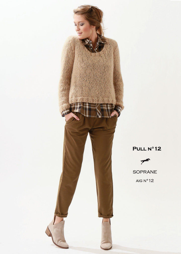 Free Cheval Blanc pattern - Women's sweater cat.21-12 - Biscotte Yarns