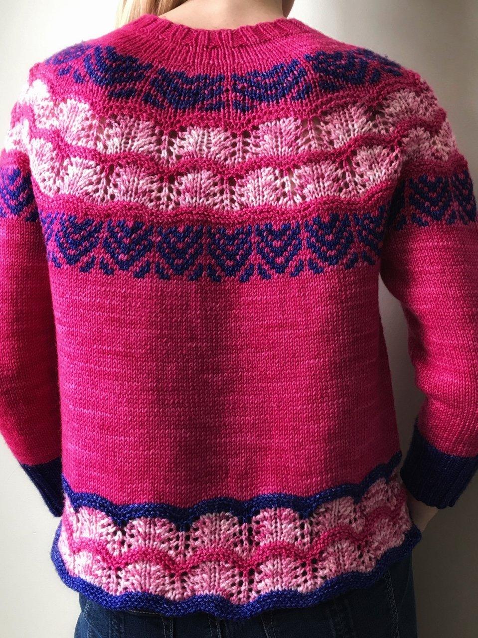 Pretty in pink Pullover | Free knitting Pattern - Biscotte Yarns