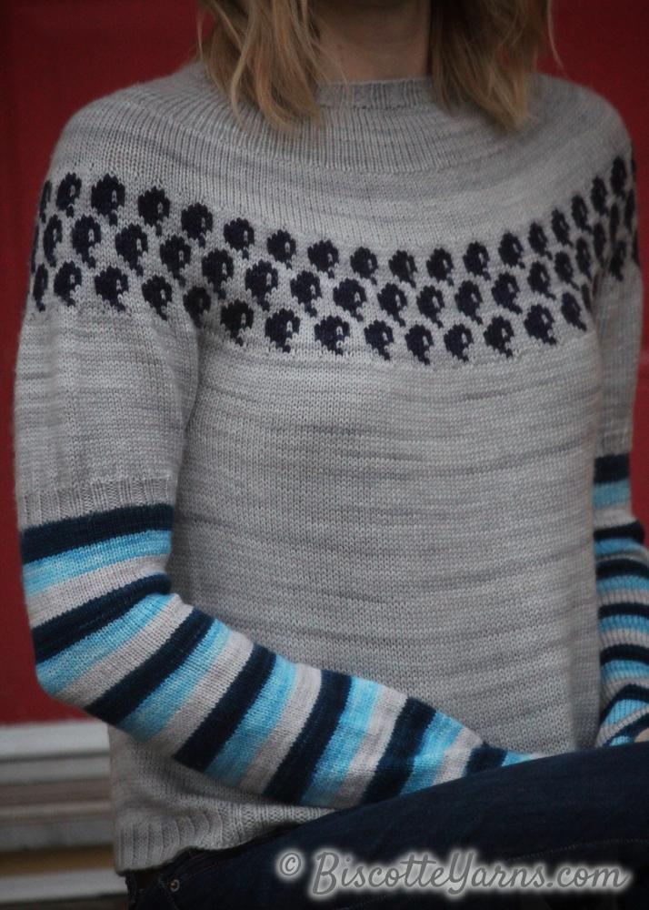 Water Logged sweater - Free Pattern - Biscotte Yarns