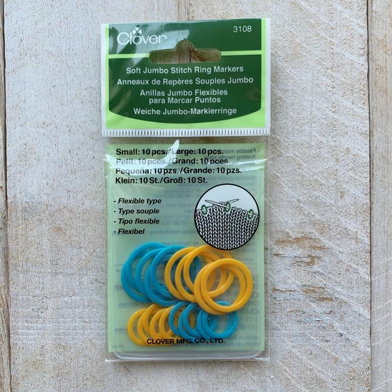 CLOVER circular stitch markers 3107 - 3108 - Biscotte Yarns