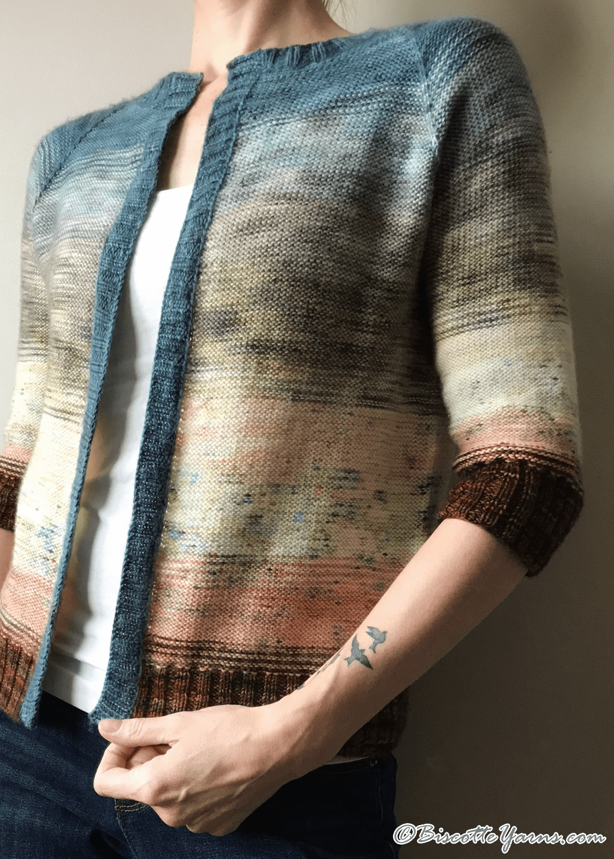 Land & Sea Cardigan - Free Pattern - Biscotte Yarns