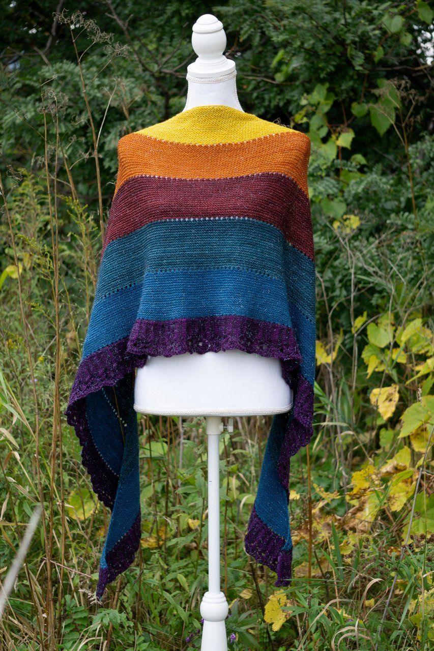 Rainbow Shawl | Free Knitting Pattern - Biscotte Yarns