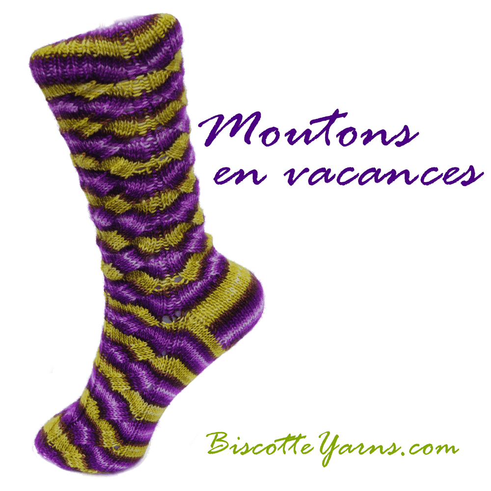 Free sock pattern - Moutons en vacances - Biscotte yarns