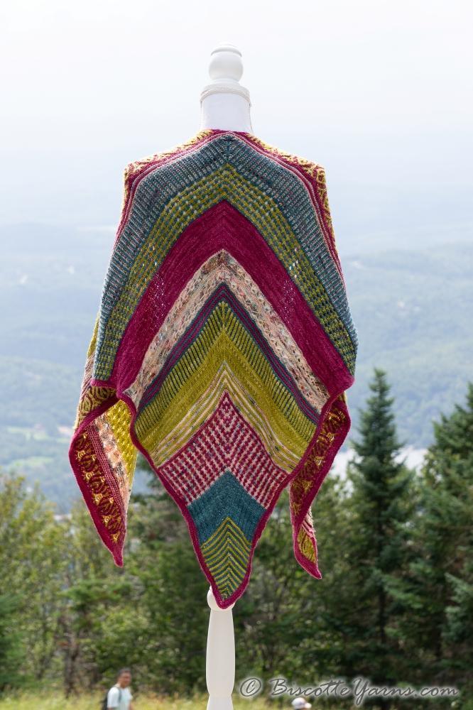 Triptyque Shawl Pattern - Biscotte Yarns