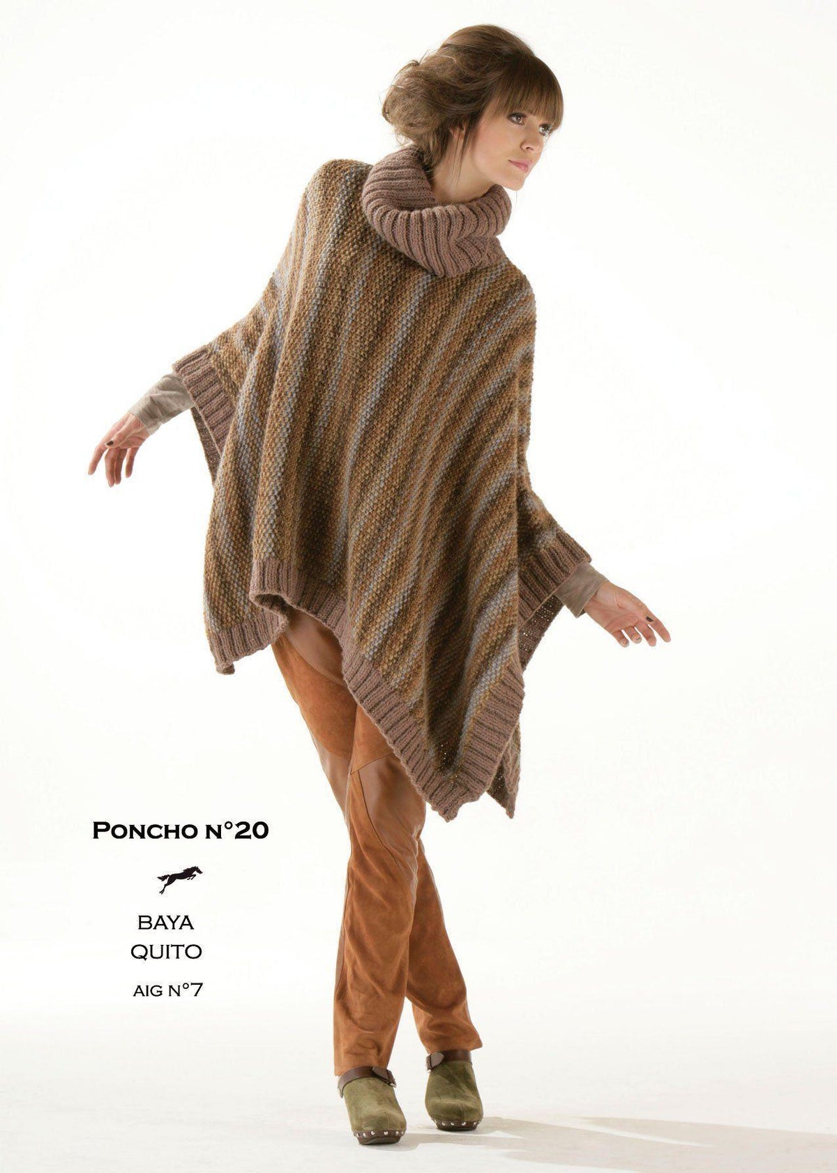 Free Cheval Blanc pattern - Women's poncho cat.13-20 - Biscotte Yarns