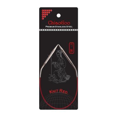 ChiaoGoo Knit Red Circular Knitting Needles 12″ (30 cm) - Biscotte Yarns