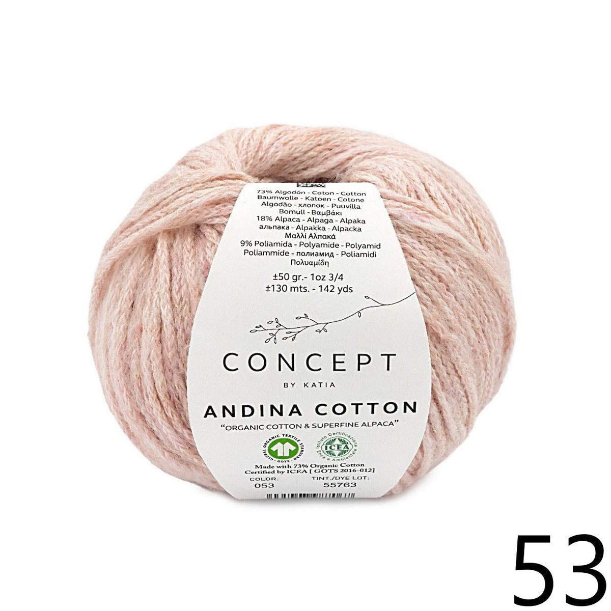 Andina Cotton - KATIA 🐦 - Biscotte Yarns