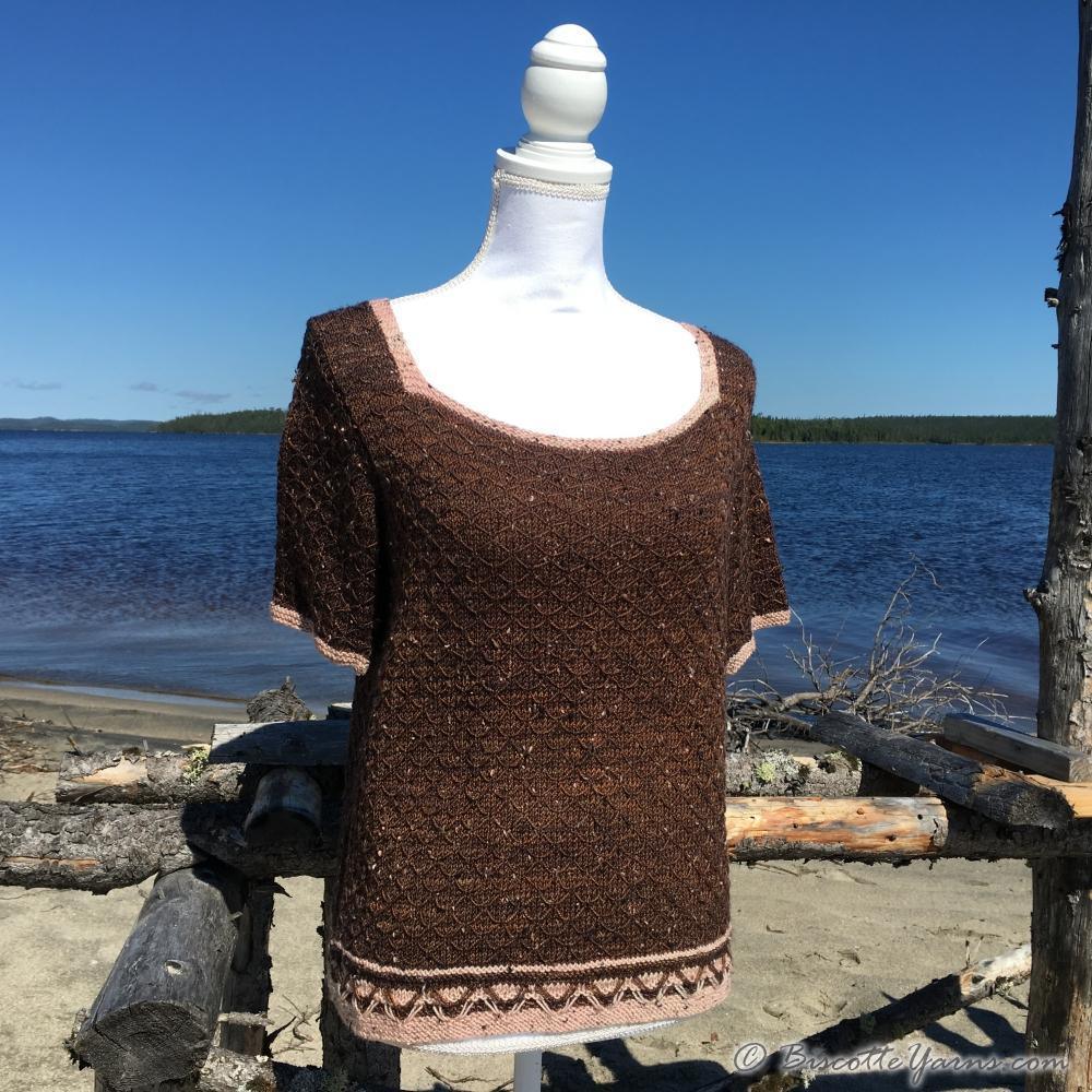 Knitting pattern ♥ Butterfly Polka Top pullover - Biscotte Yarns