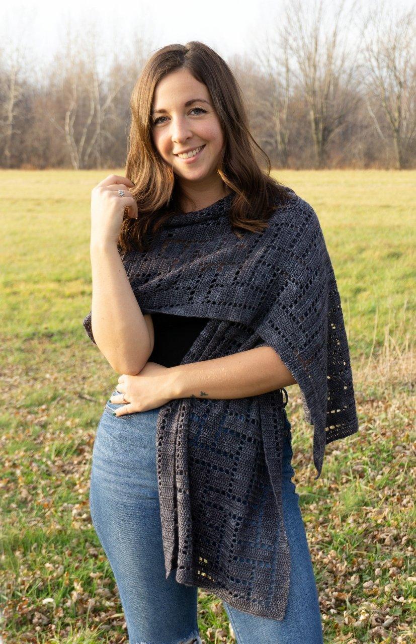 Plain Weave ♥ Crochet Shawl Pattern - Biscotte Yarns