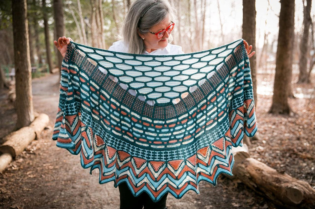 Knitting knit | Slipstravaganza shawl by Stephen West - Biscotte Yarns