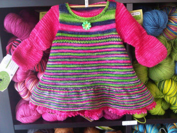 ANNABELLE Baby Dress Knitting Kit by Stephanie Voyer - Biscotte Yarns