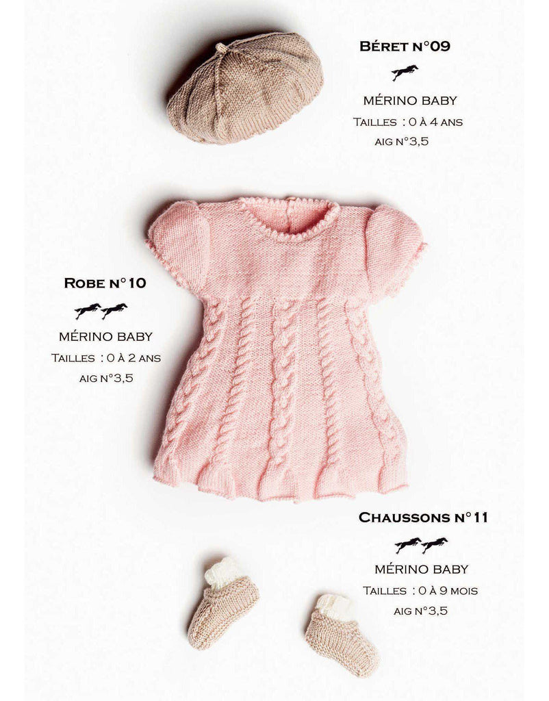 Cheval Blanc pattern Catalogue 31 No 09 -Beret Merino baby yarn