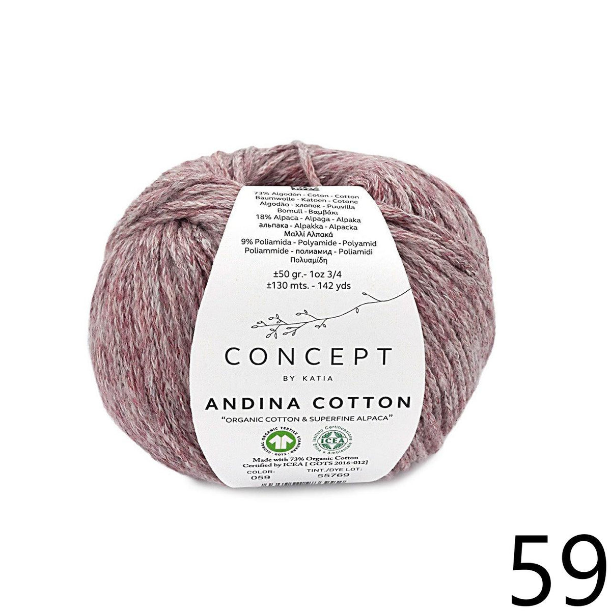 Andina Cotton - KATIA 🐦 - Biscotte Yarns