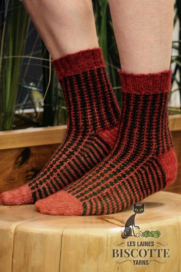 Longueuil Free sock pattern - Biscotte Yarns