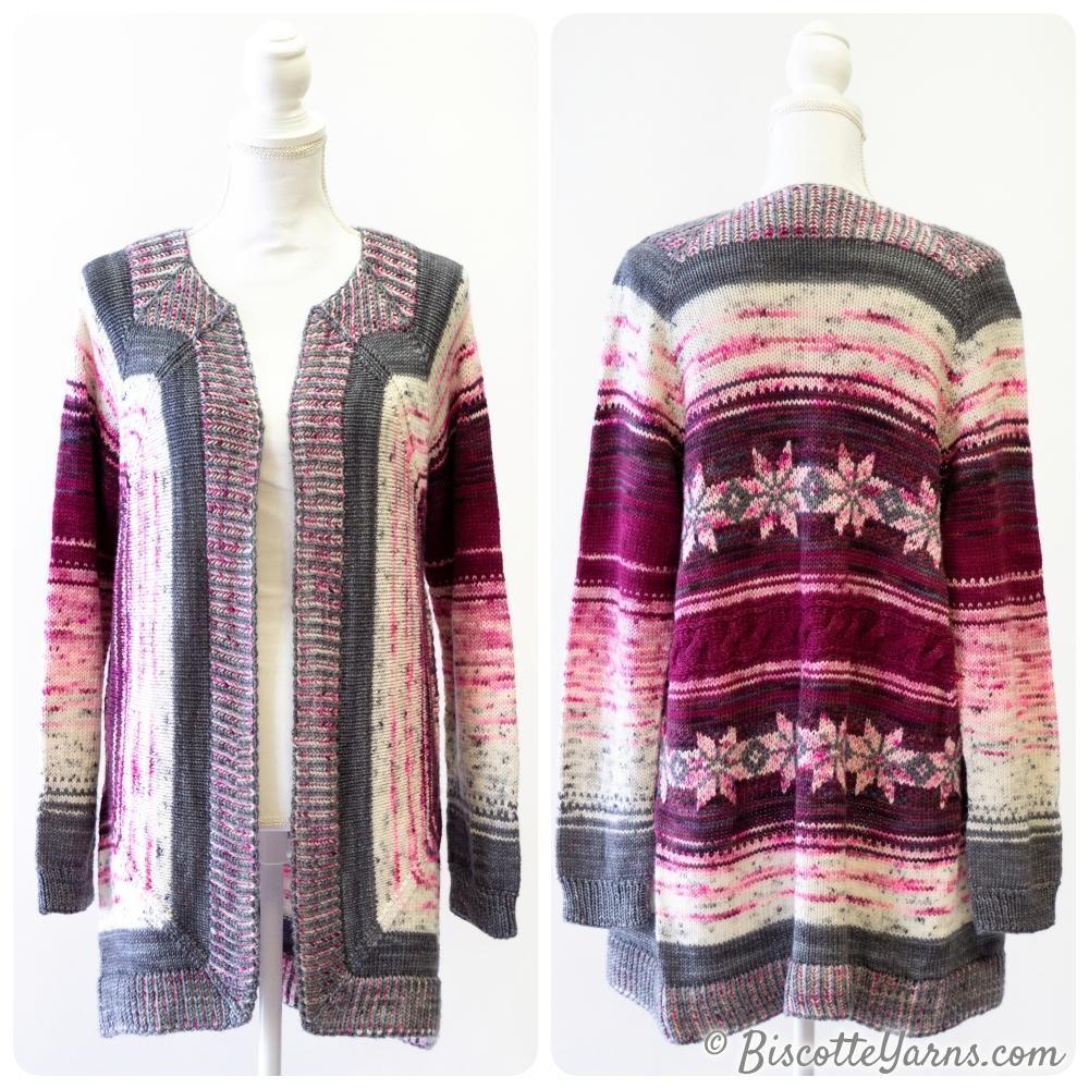 Knitting pattern - Vortex Cardigan - Biscotte Yarns