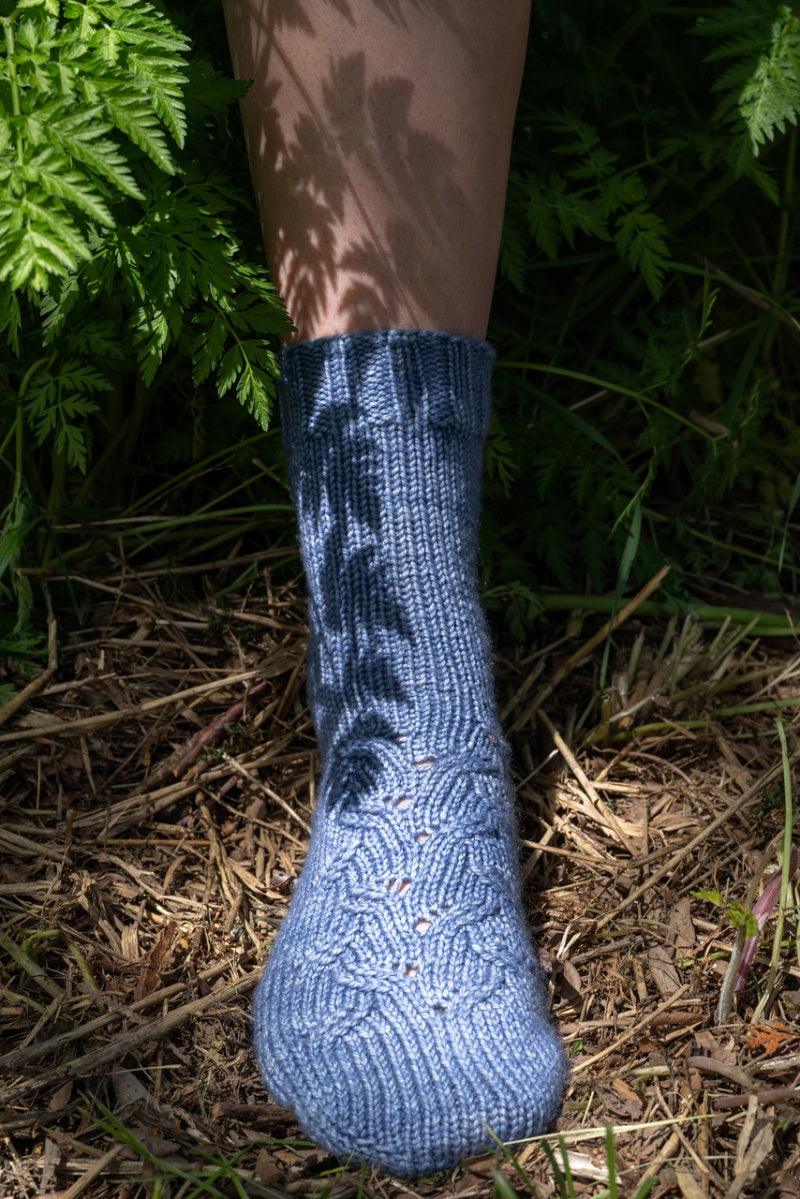 Wandering Leaves | Sock Pattern - Biscotte Yarns