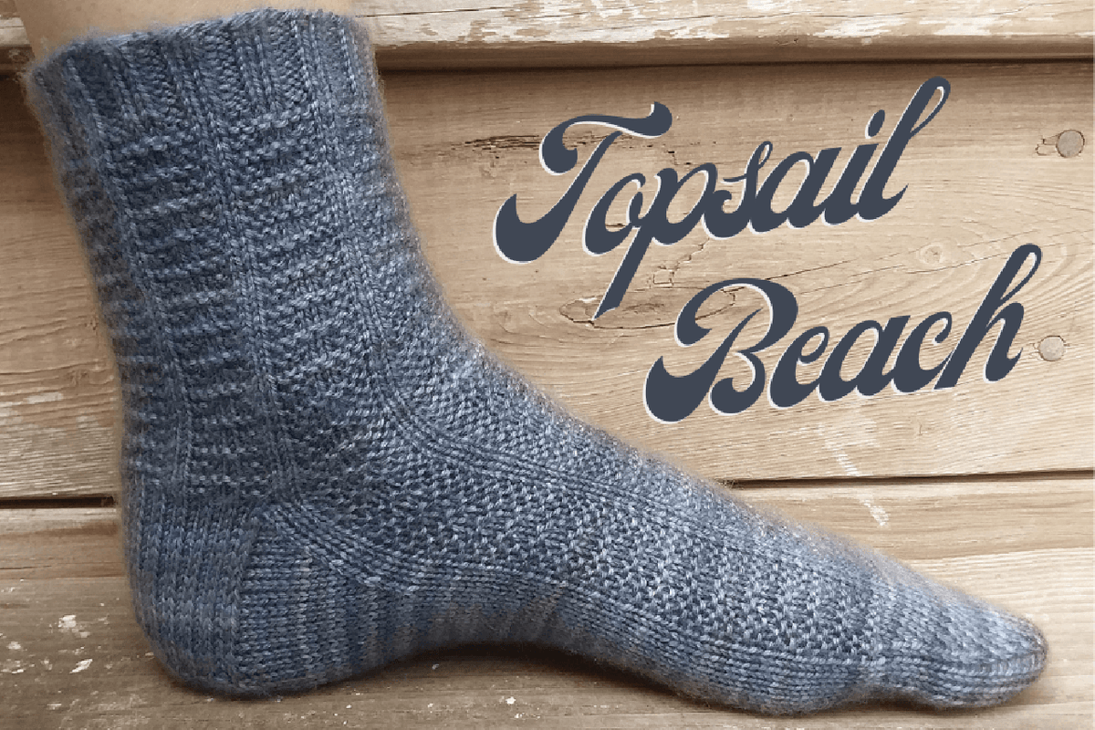 Topsail Beach | Sock Pattern - Biscotte Yarns