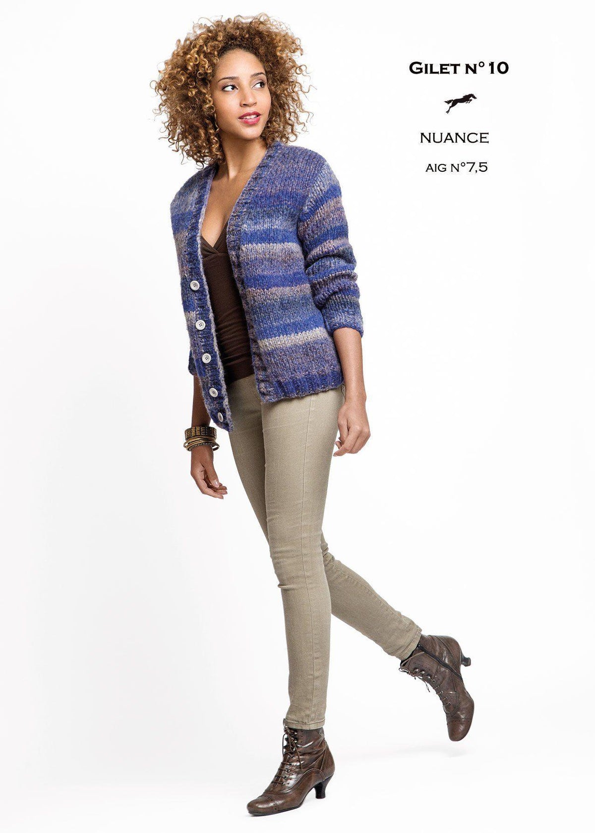 Free Cheval Blanc pattern - Women's vest cat.23-10 - Biscotte Yarns