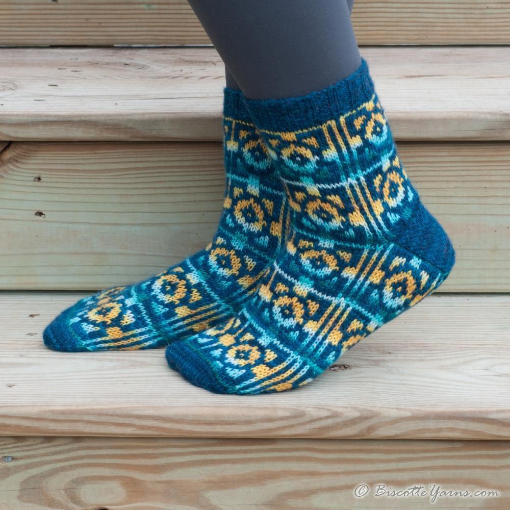 Socks Pattern Lakeside Retreat - Biscotte Yarns