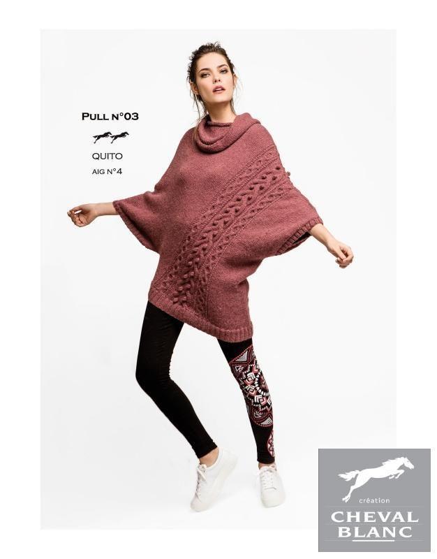 Free Cheval Blanc pattern - Jumper - cat. 25-03 - Biscotte Yarns