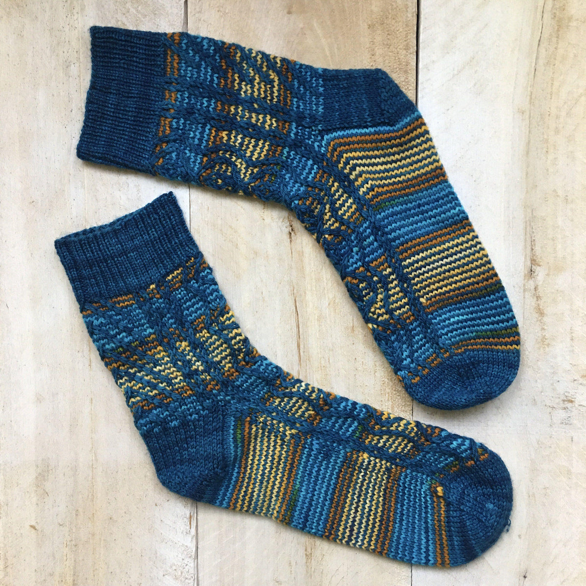 Taos Tributary Socks | Knitting Pattern - Biscotte Yarns