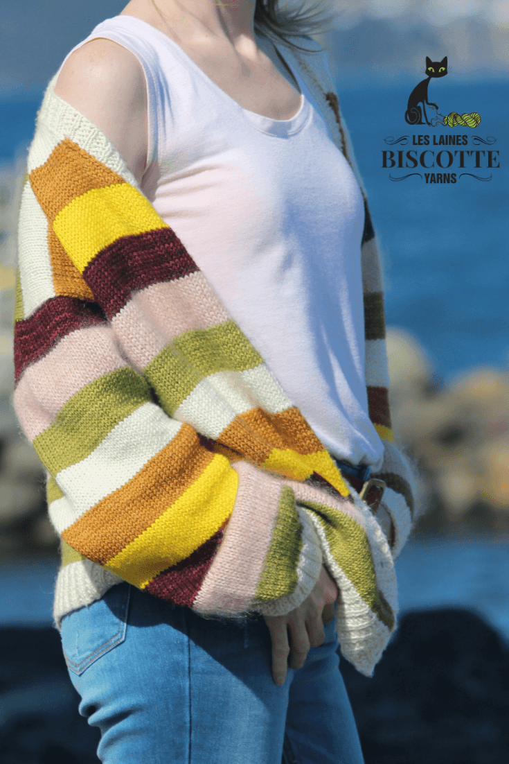 Color Your World Cardigan | Free Knitting Pattern - Biscotte Yarns