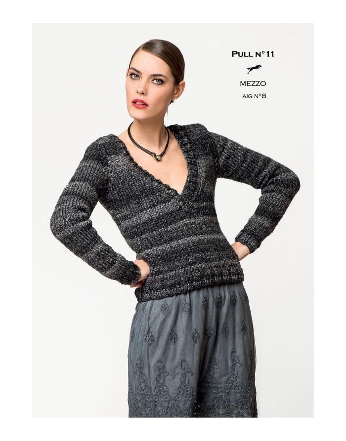 Free Cheval Blanc pattern - Pull - Cat. 26-11 - Biscotte Yarns