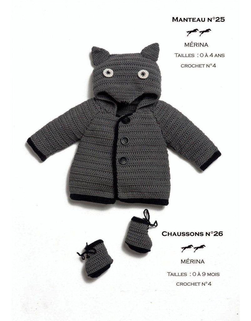 Cheval Blanc pattern Cat. 31, No 26 - Bootees- to 0 to 9 months - baby bootees 
