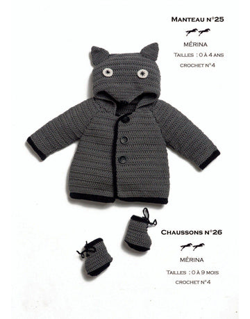 Cheval Blanc pattern Cat. 31, No 26 - Bootees- to 0 to 9 months - baby bootees 