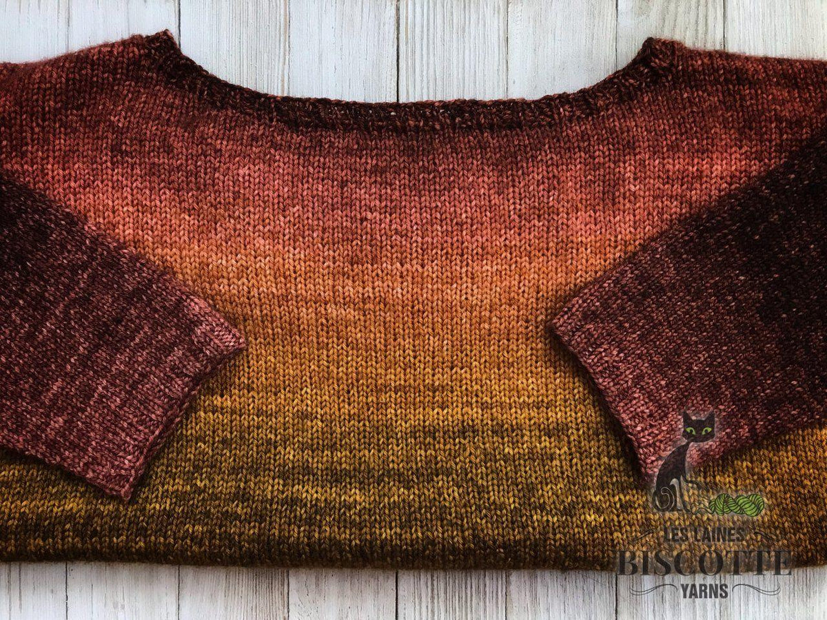 Metamorphic Tee - Free Knitting Pattern - Biscotte Yarns