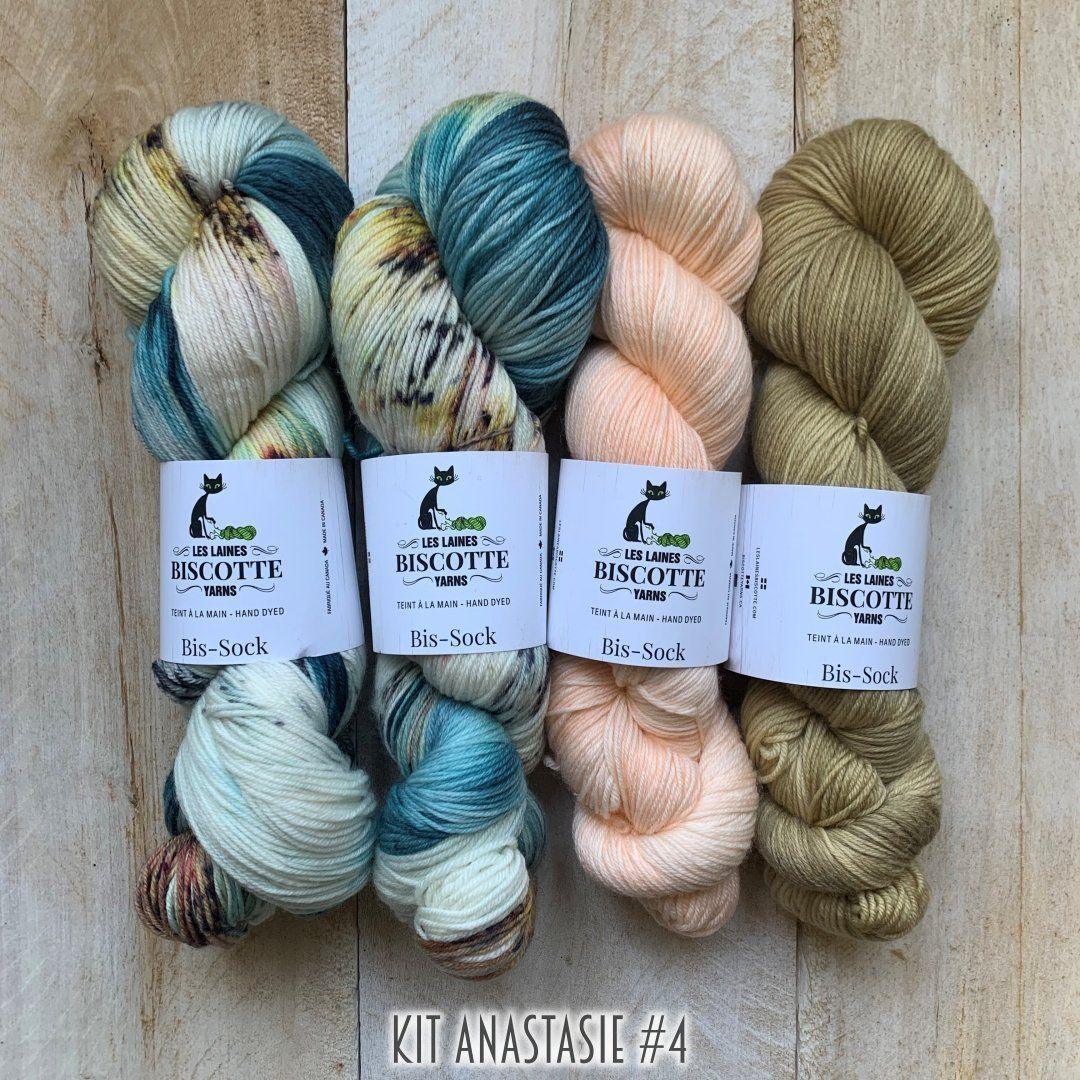 Yarn kit for crocheters to make the Anastasie shawl - Biscotte Yarns