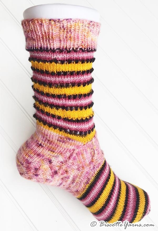 Mary-Jane Memories Sock Pattern - Biscotte yarns