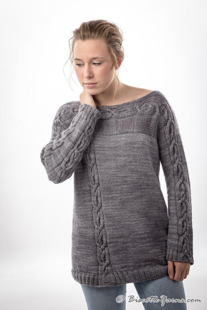 Knitting pattern ♥ Belle Lurette sweater - Biscotte yarns