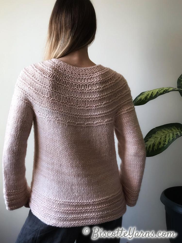 Really Ridgy Cardigan - Free Pattern - Biscotte Yarns