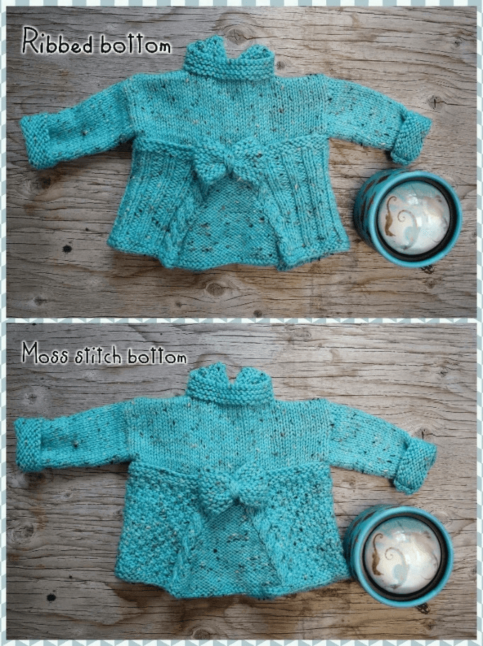 Three ways Baby Jacket - Knitting pattern - Biscotte Yarns