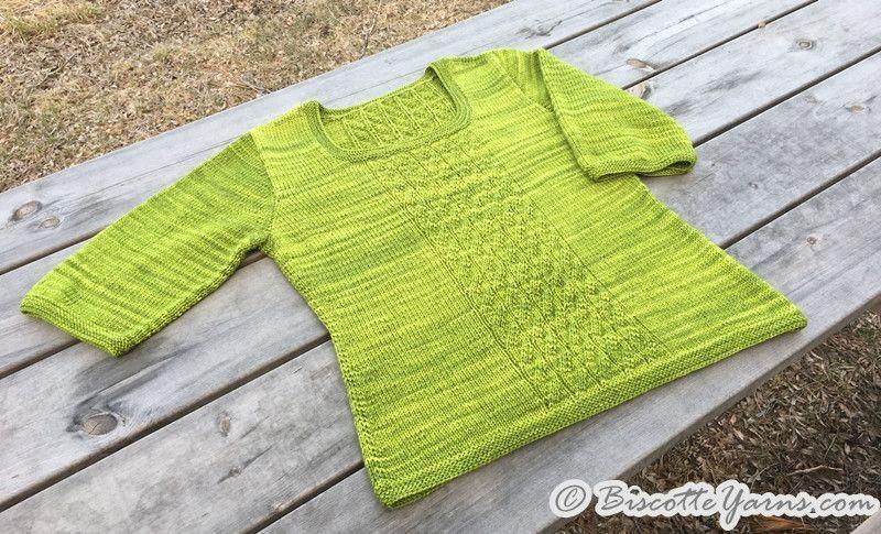 Knitting pattern ♥ Sunset Breeze sweater - Biscotte yarns
