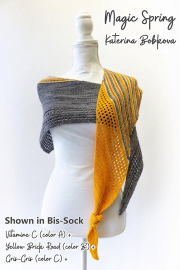 MAGIC SPRING SHAWL knitting kit by Katerina Bobkova - Biscotte Yarns