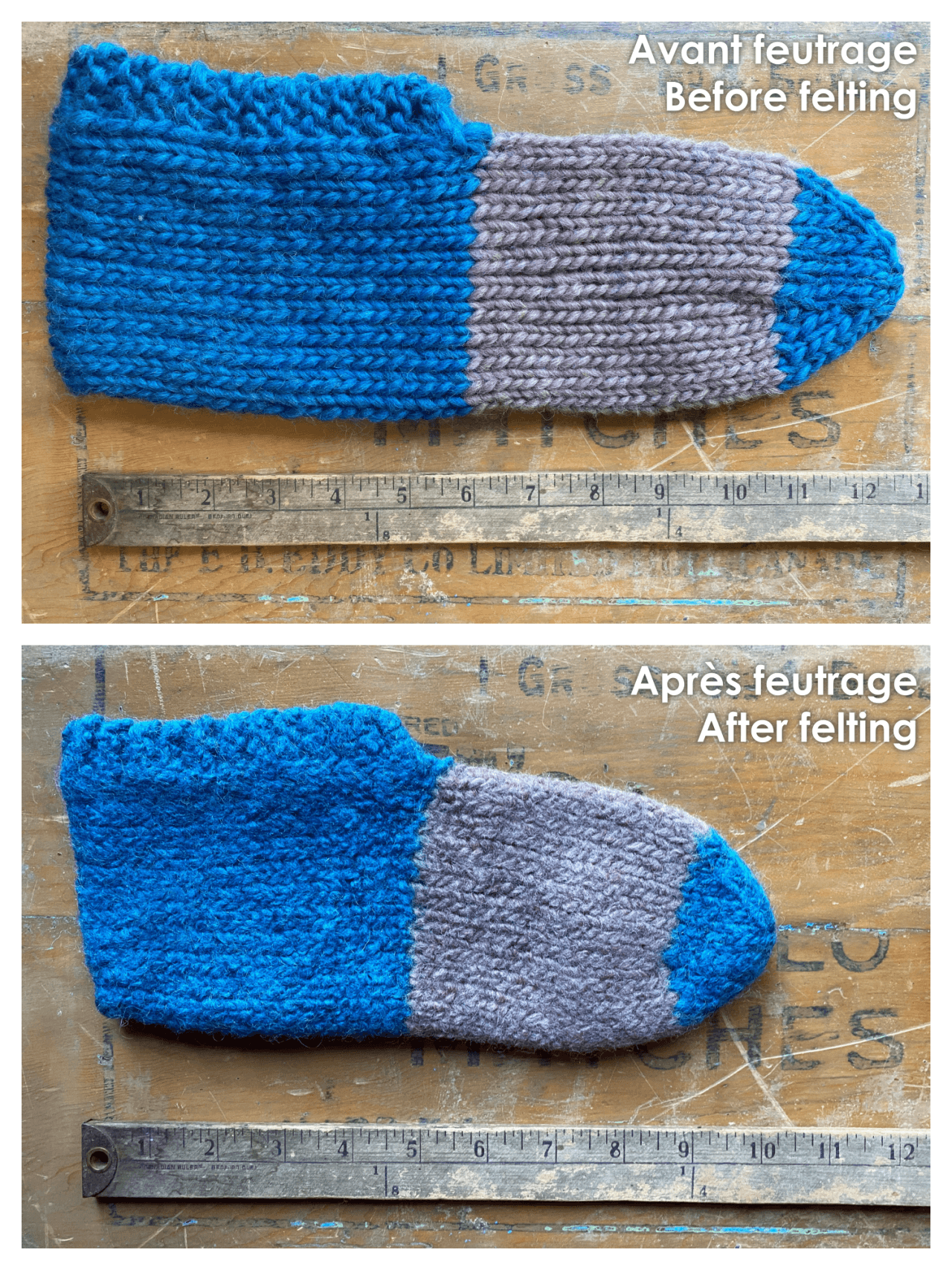 LET IT SNOW Free felted slippers pattern with DROPS SNOW