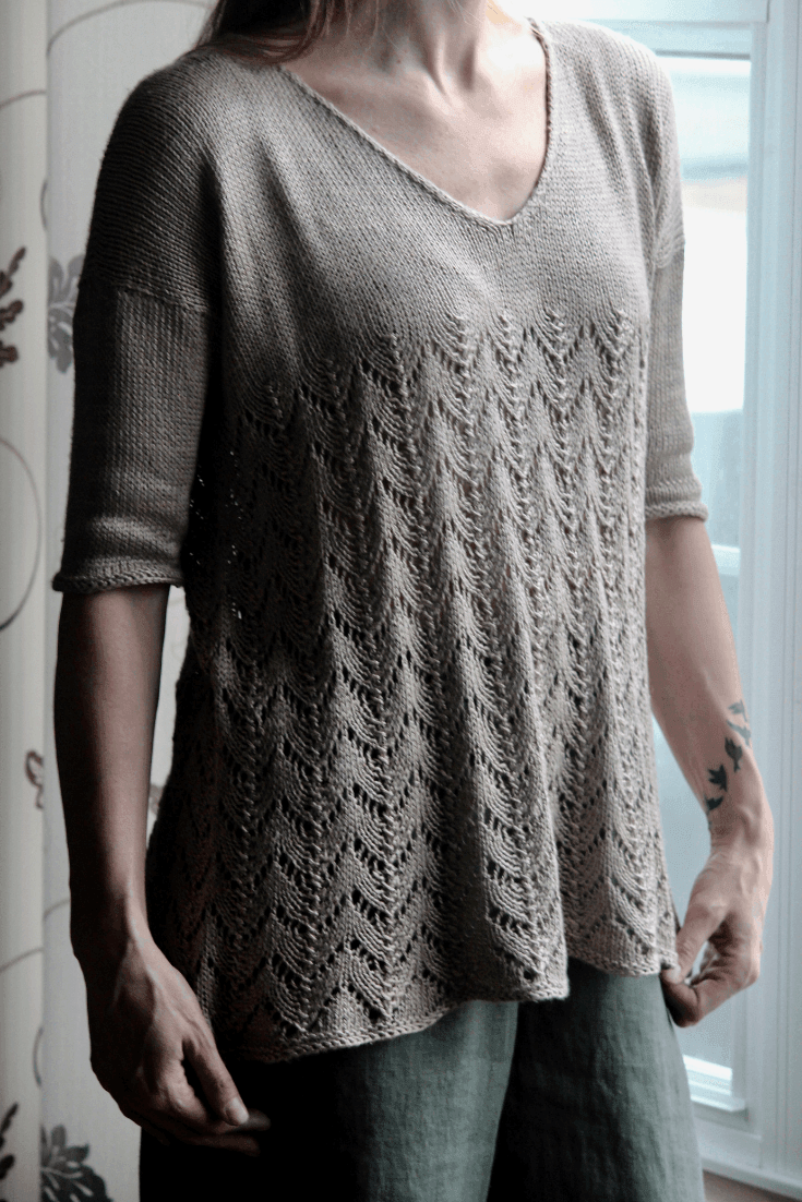 Grace Silk Tee | Free Knitting Pattern - Biscotte Yarns