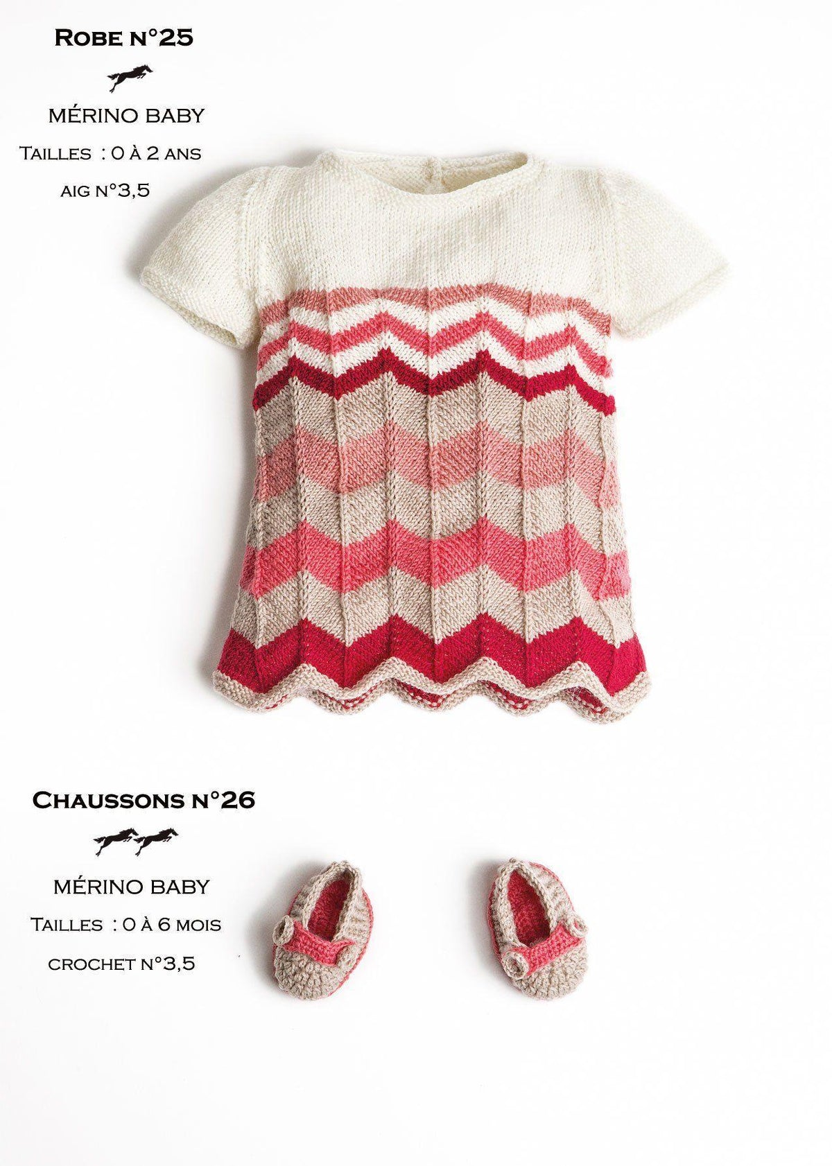 Free Cheval Blanc pattern - Baby dress cat.23-25 - Biscotte Yarns